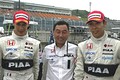 またも予選で1-2を決めたナカジマレーシングの2人と中嶋悟監督 fn_r06_q_nakajima