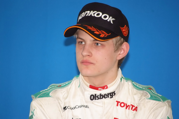 決勝記者会見にて: Cクラス3位のマーカス・エリクソン（PETRONAS TEAM TOM'S）