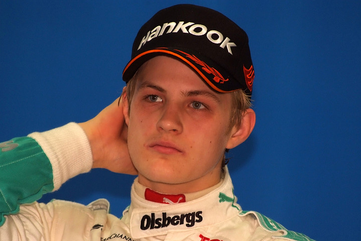 決勝記者会見にて: 優勝のマーカス・エリクソン（トムス）