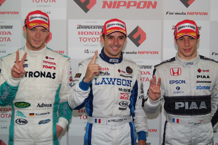 予選後記者会見にて: トップ3のドライバーたち