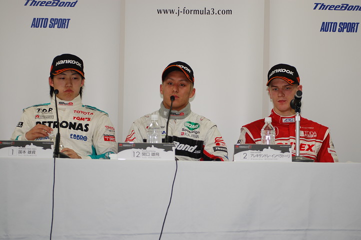 決勝記者会見: Cクラス上位3名のドライバーたち