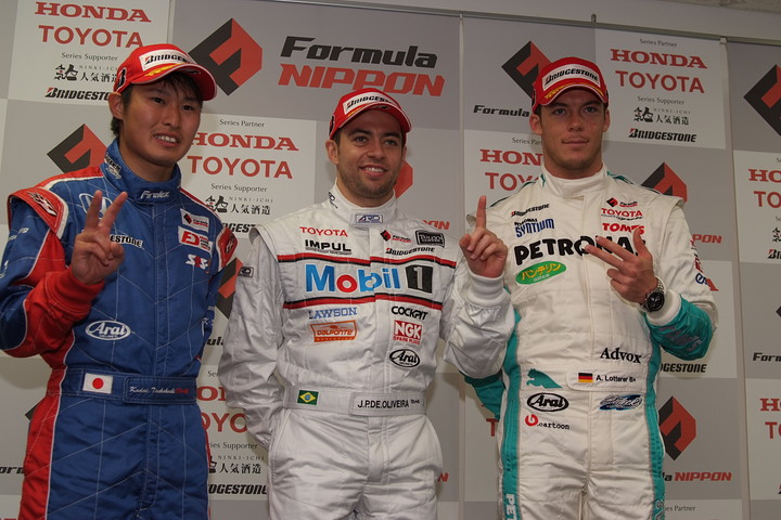 決勝記者会見: 上位3名のドライバーたち