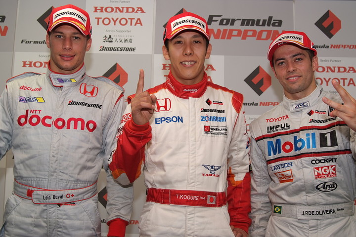 予選記者会見: 上位3名のドライバーたち