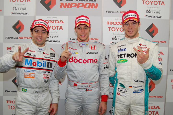 予選記者会見: 第1レースのトップ3