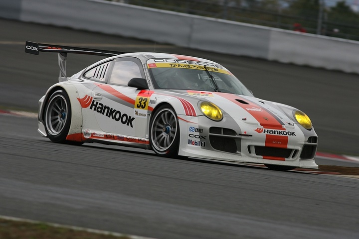 JAFGP GT300クラス第1レース: 決勝2位の藤井誠暢（HANKOOK PORSCHE）