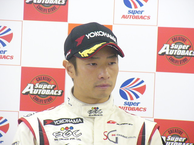 決勝記者会見: GT300クラス優勝の折目遼（SG CHANGI IS350）