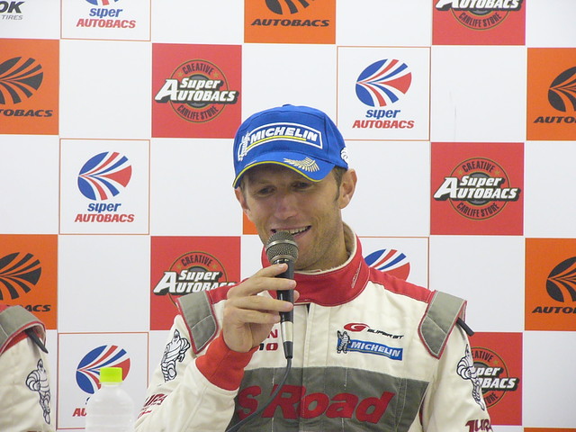 決勝記者会見: GT500クラス優勝のロニー・クインタレッリ（S Road MOLA GT-R）