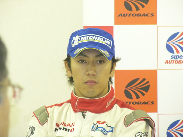 決勝記者会見: GT500クラス優勝の柳田真孝（S Road MOLA GT-R）