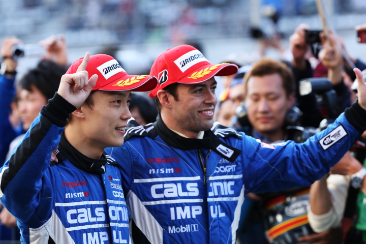 決勝レース: GT500クラスで優勝した安田裕信／ジョアオ・パオロ・デ・オリベイラ組