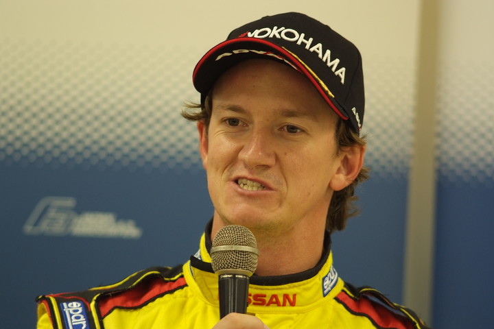 決勝記者会見: 2位のルーカス・オルドネス（B-MAX Racing Team with NDDP）