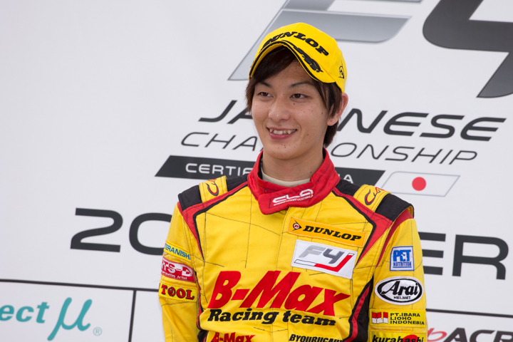 優勝した山田真之亮（B-MAX RACING TEAM）