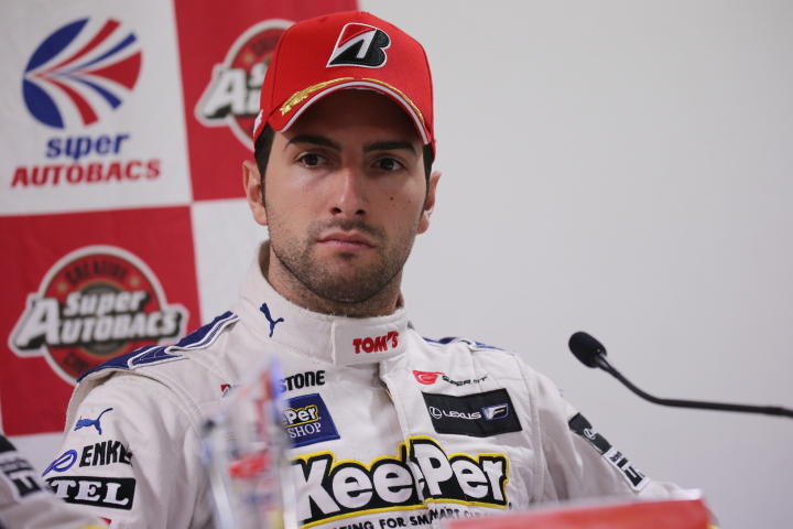 GT500クラスポールポジションのアンドレア・カルダレッリ（LEXUS TEAM KeePer TOM'S）