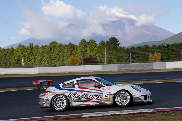 占有走行: TAD JUN JUN／吉田広樹組（相建RIGHT★WAY with mutaracing／Porsche 911 GT3 Cup）
