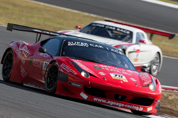 第9戦決勝: NAORYU／佐々木孝太組（OLIVE SPA 458GT3／Ferrari 458 Italia GT3）