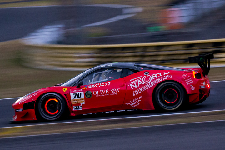 第10戦決勝: NAORYU／佐々木孝太組（OLIVE SPA 458GT3／Ferrari 458 Italia GT3）