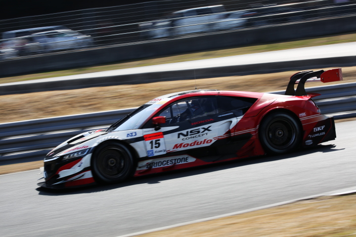 公式テスト岡山: 武藤英紀／オリバー・ターベイ組（GT500クラス・ドラゴモデューロNSX CONCEPT-GT）