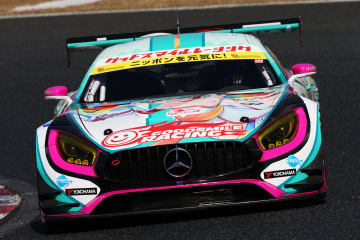 公式テスト岡山: 谷口信輝／片岡龍也組（GT300クラス・グッドスマイル初音ミクAMG）