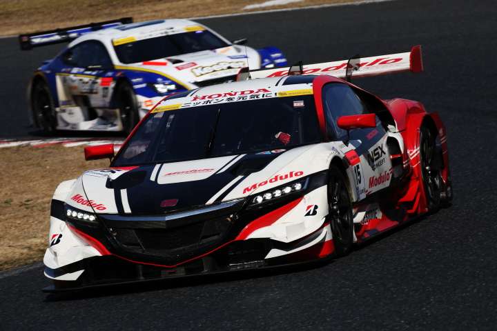 公式テスト岡山: 武藤英紀／オリバー・ターベイ組（GT500クラス・ドラゴモデューロNSX CONCEPT-GT）