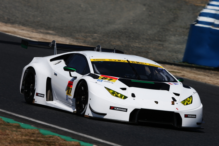 公式テスト岡山: 織戸学／平峰一貴／青木孝行組（GT300クラス・マネパランボルギーニGT3）