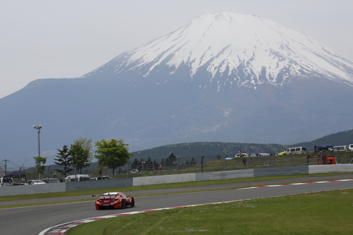 サーキットサファリ: 富士山をバックに疾走するGTマシン