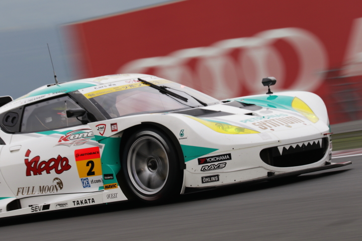 GT300クラスノックアウト予選Q2: 高橋一穂（シンティアム・アップル・ロータス）