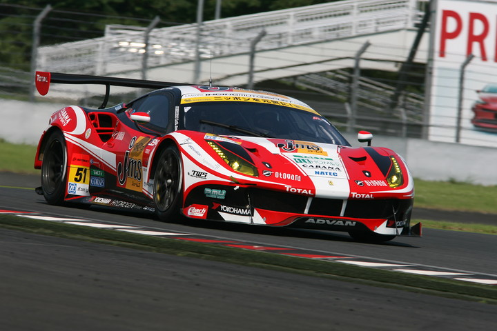 GT300クラス予選3位の都筑晶裕／新田守男組（JMS LMcorsa 488 GT3）