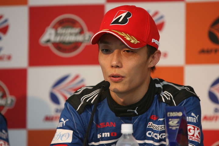 予選記者会見: GT500クラスポールポジションの安田裕信（TEAM IMPUL）