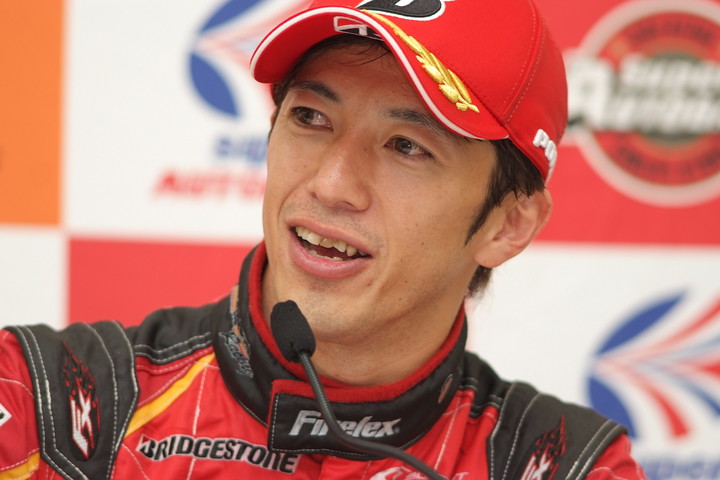 決勝記者会見: GT500クラス優勝の立川祐路（LEXUS TEAM ZENT CERUMO）