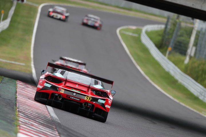 サーキットサファリ: 都筑晶裕／新田守男／脇阪薫一組（JMS LMcorsa 488 GT3）