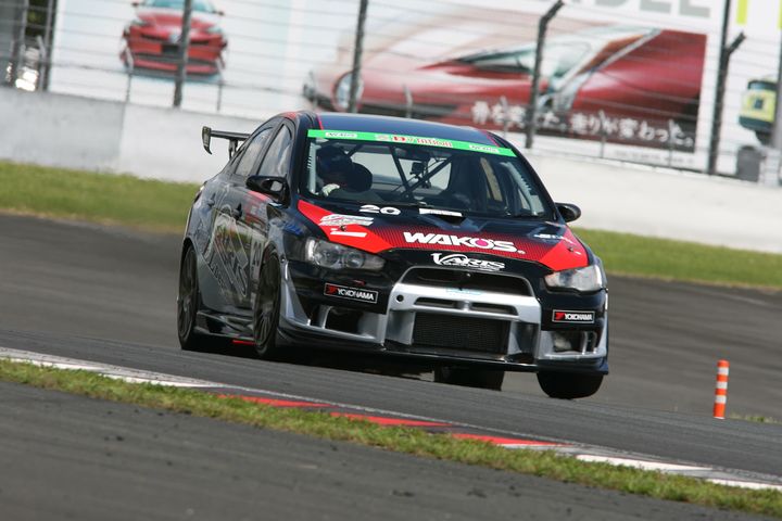 ST-2クラスポールポジションの下垣和也／松本武士／近藤説秀／伊藤勝一組（RSオガワADVANランサー）