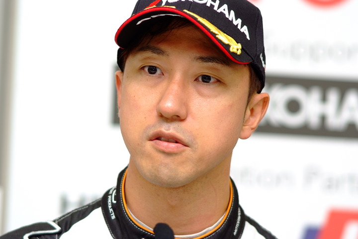 レース1決勝記者会見: 3位の石浦宏明（P.MU/CERUMO · INGING）
