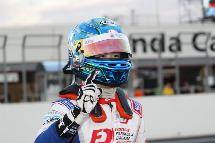 優勝した阪口晴南（Hondaフォーミュラ・ドリーム・プロジェクト）