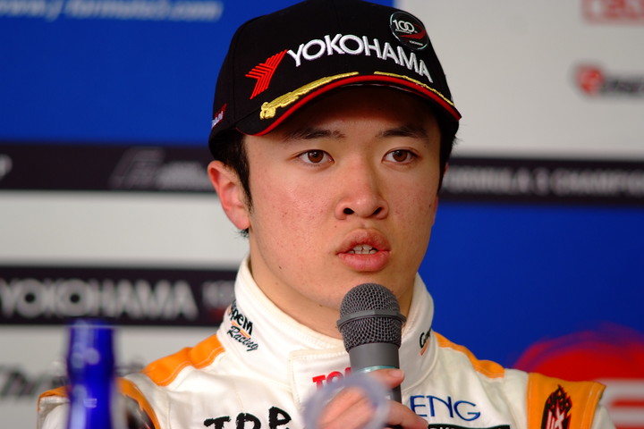 決勝記者会見: 3位の宮田莉朋（カローラ中京Kuo TEAM TOM'S）