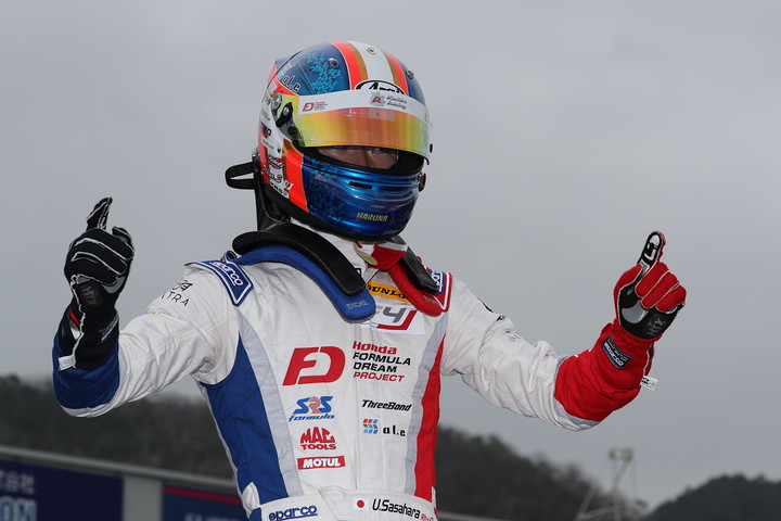 優勝した笹原右京（Hondaフォーミュラ・ドリーム・プロジェクト）