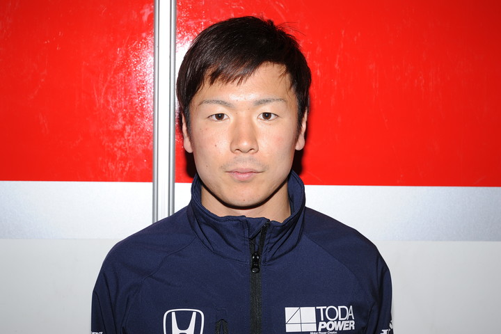 決勝記者会見: 3位の大津弘樹（TODA RACING）