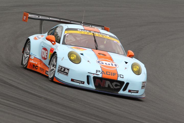 GT300クラス予選2位はジョノ・レスター／峰尾恭輔組（GULF NAC PORSCHE 911）