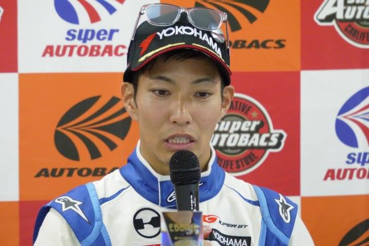 予選記者会見: GT300クラスポールポジションの松井孝允（VivaC team TSUCHIYA）