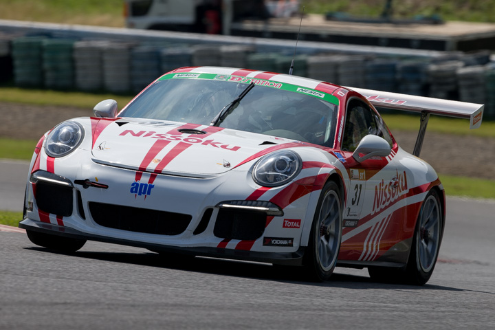 ST-1クラスポールポジションは影山正美／小川勝人／富田竜一郎組（Nissoku Porsche991 GT3 Cup）