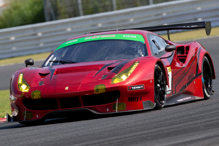 総合＆ST-Xクラスポールポジションは永井宏明／佐々木孝太組（ARN Ferrari 488 GT3）