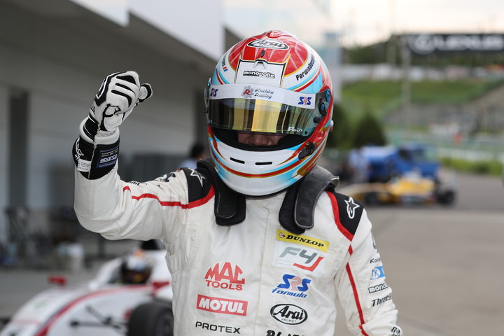 優勝した角田裕毅（Hondaフォーミュラ・ドリーム・プロジェクト）