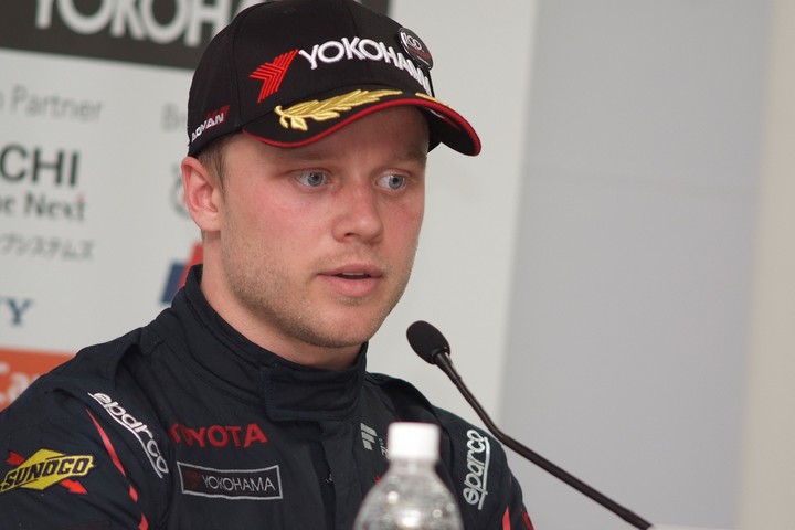 決勝記者会見: 3位のフェリックス・ローゼンクヴィスト（SUNOCO TEAM LEMANS）