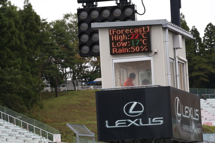 フリー走行: SUGO名物電光掲示板。わりとフツーの表示