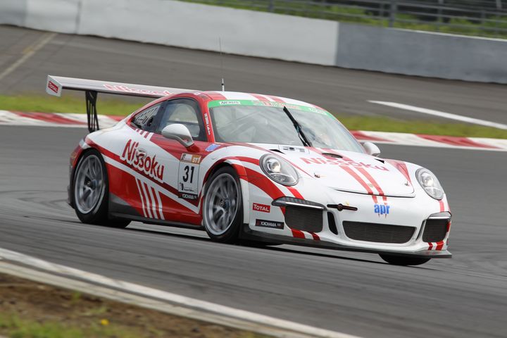 ST-1クラスポールポジションは小川勝人／影山正美／富田竜一郎組（Nissoku Porsche991 GT3 Cup）