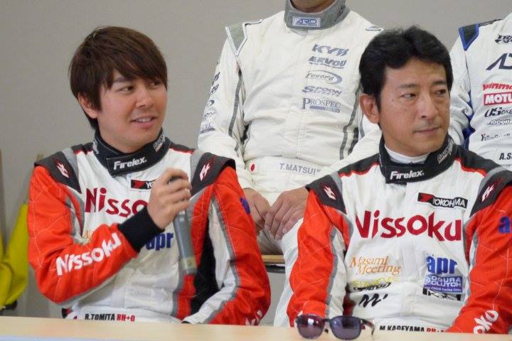予選記者会見: ST-1クラスポールポジションの小川勝人／影山正美／富田竜一郎組（Nissoku Porsche991 GT3 Cup）