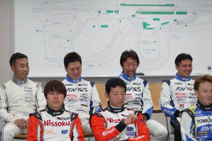 予選記者会見: ST-3クラスポールポジションの手塚祐弥／前嶋秀司／鈴木陽／松井猛敏組（ADVICS TRACY RC350 DPS）