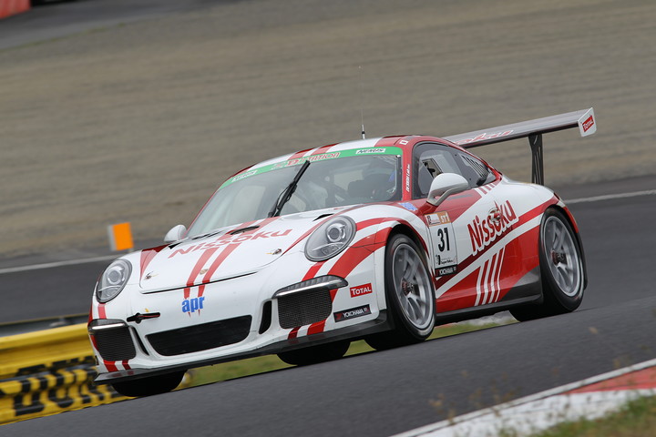 ST-1クラスポールポジションは小川勝人／影山正美／富田竜一郎組（Nissoku Porsche991 GT3 Cup）