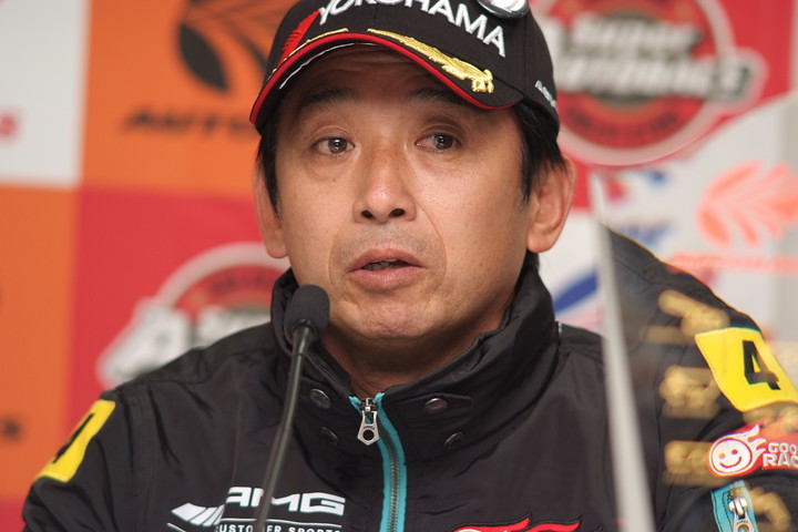 2017年度GT300クラスチームチャンピオンを獲得した片山右京監督（GOODSMILE RACING & TeamUKYO）