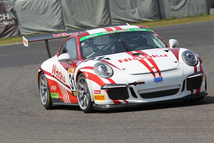 ST-1クラスポールポジションはJACK／影山正美／富田竜一郎組（Nissoku Porsche 991GT3 Cup）