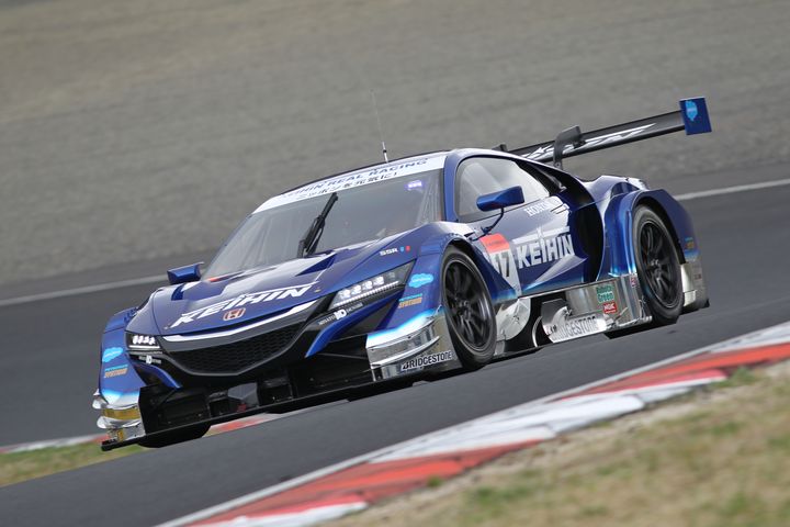 GT500クラスポールポジションの塚越広大／小暮卓史組（KEIHIN NSX-GT）
