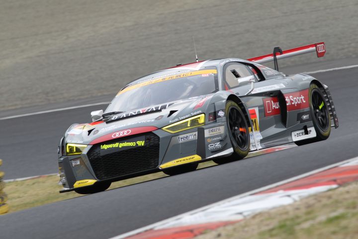 GT300クラス予選2位のリチャード・ライアン／富田竜一郎組（Hitotsuyama Audi R8 LMS）